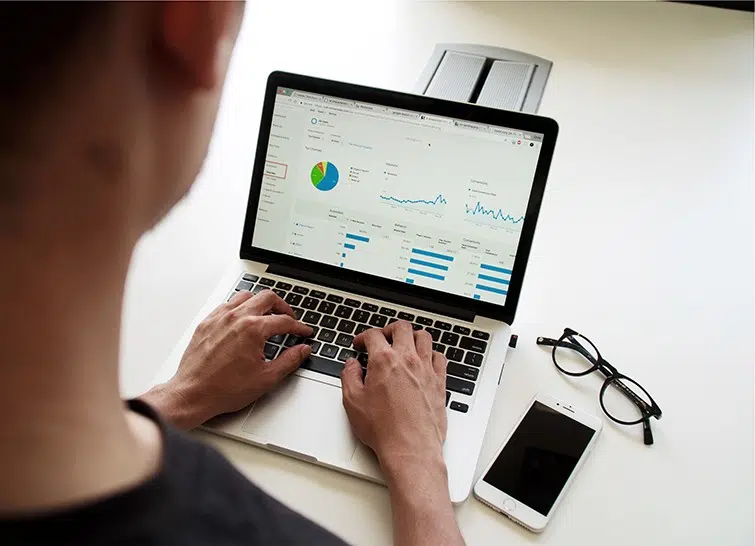 Analytics Data On Laptop