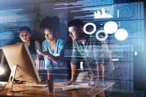 magnifying-glass-and-documents-with-analytics-data-lying-on-table-selective-focus