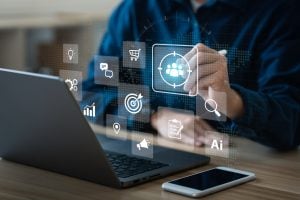Marketer selecting a target audience icon while developing a B2B buyer persona.